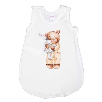   Ujjatlan vékony pamut hálózsák Macis mintával, Méret - 62-es 1 TOG