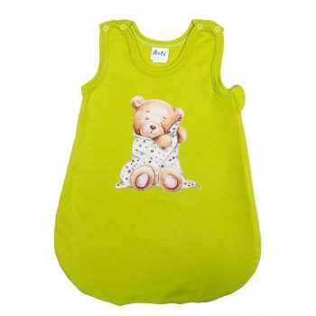   Ujjatlan vékony pamut hálózsák Macis mintával, Méret - 62-es, 1 TOG