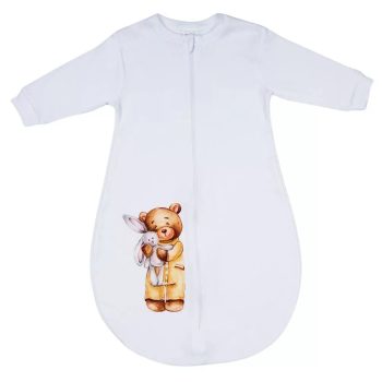   Hosszú ujjú vékony pamut hálózsák Macis mintával, Méret - 68-as 1 TOG