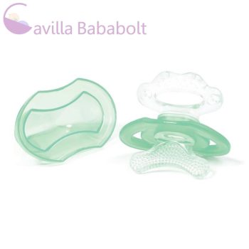   BABYONO BPA-mentes szilikon rágóka cumi formájú zöld 3m+