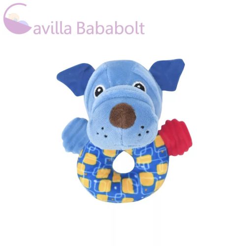Lorelli Toys Plüss csörgő karika - Kék kutyus