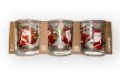 Karácsony - Mikulás mintás 3 db -os üvegpohár szett , 220 ml