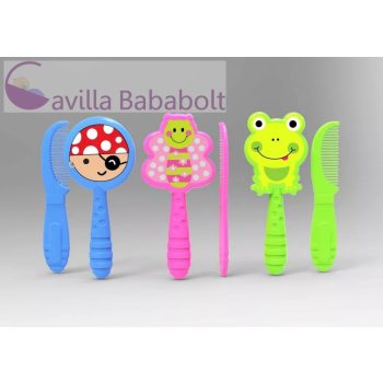 Baby Care fésű és hajkefe - kék kalóz