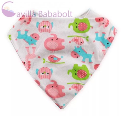 Baby Care nyálkendő elefántos rózsaszín 