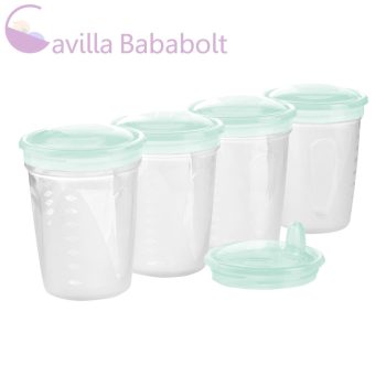 BABYONO Étel tárolására alkalmas tégelyek 4 db