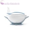 BABYONO Zárható tál tapadókoronggal és kanállal 300 ml kék