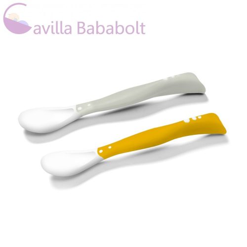 BABYONO Spoons flexi 2 db szürke-sárga