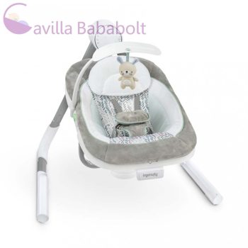   Bright Starts INGENUITY  Rezgő hinta dallamokkal USB Dual-Direction AnyWay Sway™ Spruce™ 0+