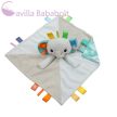 BRIGHT STARTS Morzsolókendő fejjel Cuddle'n Tags elefánt 0hó+