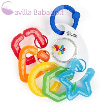   BABY EINSTEIN Rágóka csörgővel C karikán, Rattle & Soothe™ 0hó+