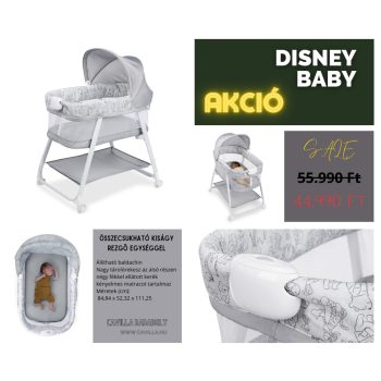   DISNEY BABY Összecsukható kiságy rezgő egységgel WINNIE THE POOH