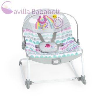   BRIGHT STARTS Rezgő hintaszék Rosy Rainbow™ 0hó+ 18 kg-ig