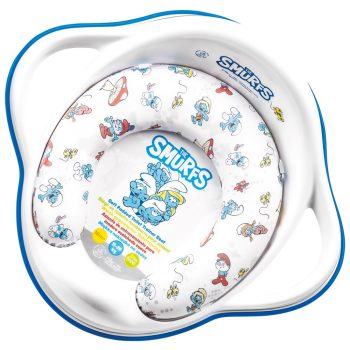   MALTEX WC szűkítő fogantyúval puha Hupikék törpikék - white