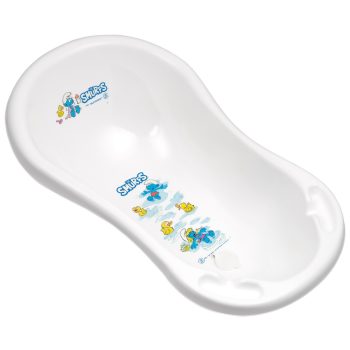   MALTEX Babakád leeresztővel Hupikék törpikék 84 cm - white