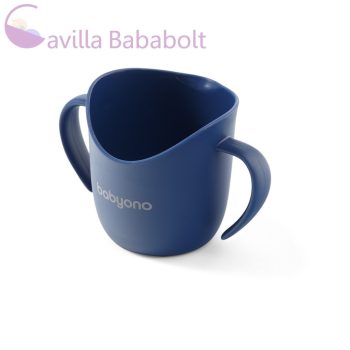 BABYONO Ergonomikus bögre fogantyúval 120 ml kék 6m+