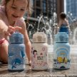 PETITE&MARS Rozsdamentes termosz palack szívószállal 350 ml Whale Song 12m+