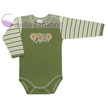   Scamp hosszú ujjú kombidressz, zöld csíkos, Méret: 68-as