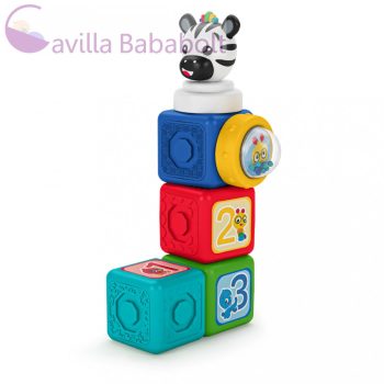   BABY EINSTEIN Connectables Játék mágneses kockák aktivitásokkal Add & Stack 6 db, 6hó+