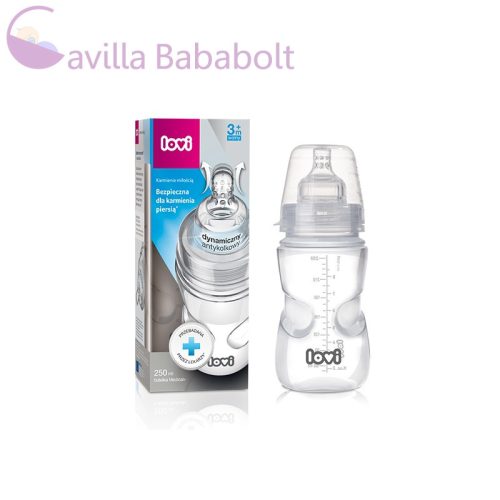 Lovi SuperVent Medical+ 250 ml-es 3m+ cumisüveg lefejt anyatej etetéséhez