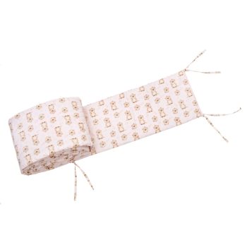   Bébi rácsvédő, fejvédő kiságyba, Méret 25x420 cm, fehér hód