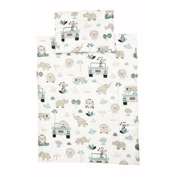   Bébi ágynemű garnitúra, 2 részes pamut - párna (30x40cm) és paplan (70x90cm)