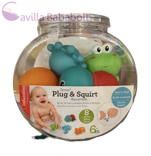 INFANTINO Senso Plug & Squirt Aquarium fürdőjáték - összeilleszthető - 8db