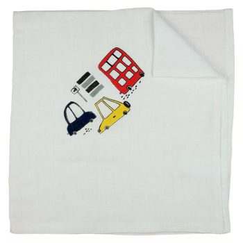 Textil tetra pelenka autós mintával 70x70cm