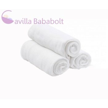   BabyBruin Tetra textil pelenka anyagú nyálkendő és kozmetikai nyomókendő 35x35 cm -3 db-os