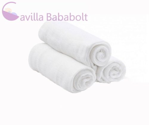 BabyBruin Tetra textil pelenka anyagú nyálkendő és kozmetikai nyomókendő 35x35 cm -3 db-os