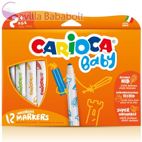 Carioca Színes bébi filctoll 12db-os szett kimosható