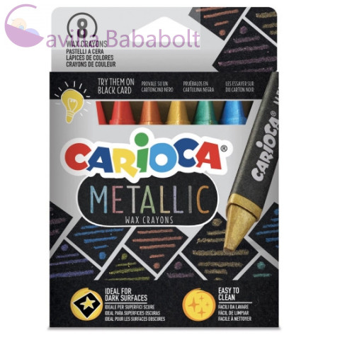 Carioca Metallic 8db-os háromszög alakú zsírkréta szett 