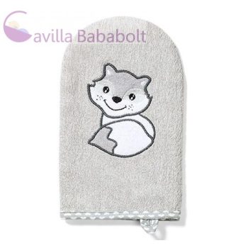   BABYONO Fürdetőkesztyű Bamboo szürke, bambusz, hipoallergén
