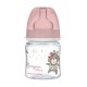 CANPOL BABIES széles szájú cumisüveg Bonjour Paris 120 ml rózsaszín