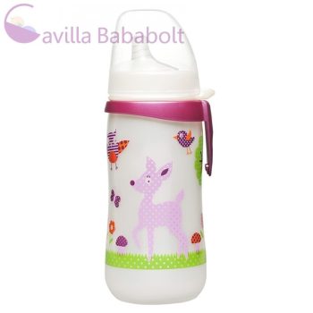   NIP első itató pohár szilikon itatócsőrrel 330ml lányos 12+ lányos