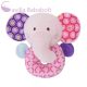 Lorelli Toys Plüss csörgő karika - Pink elefánt