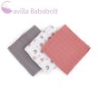 PETITE&MARS Bambusz muszlin 3db-os pelenka szett Moussy Rose Rainbows, 68 x 68 cm