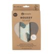 PETITE&MARS Bambusz muszlin 3db-os pelenka szett Moussy Whale Song 68 x 68 cm