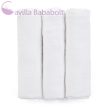PETITE&MARS Bambusz muszlin 3db-os pelenka szett Total White, 68 x 68 cm