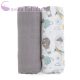 PETITE&MARS Bambusz muszlin 2db-os pelenka szett Misty Grey Planes, 120 x 120 cm