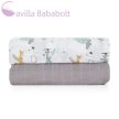 PETITE&MARS Bambusz muszlin 2db-os pelenka szett Misty Grey Planes, 120 x 120 cm