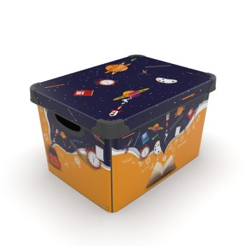 Tároló doboz tetővel 20L Space school 24x30x41cm