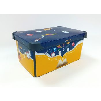 Tároló doboz tetővel 5 L Space school 19x28,5x13,5cm 5L
