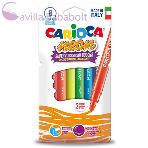 Carioca Fluoreszkáló neon színű filctoll 8 db-os készlet 