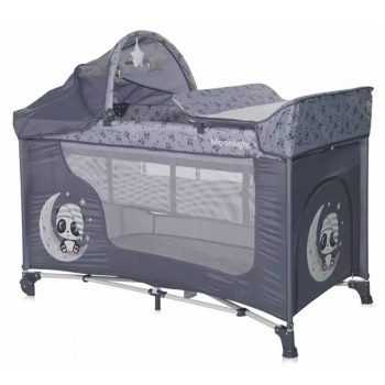   LORELLI MOONLIGHT 2 PLUS MULTIFUNKCIÓS UTAZÓÁGY - COOL GREY PANDAS