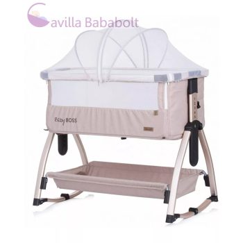   Chipolino Baby Boss szülői ágyhoz csatlakoztatható kiságy - Humus