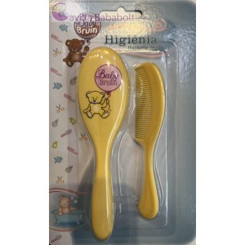 BabyBruin hajkefe + fésű -sárga