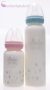   BabyBruin® hőálló üveg cumisüveg 120 ml szilikon etetőcumival, cseppmentes kupakkal - KÉK