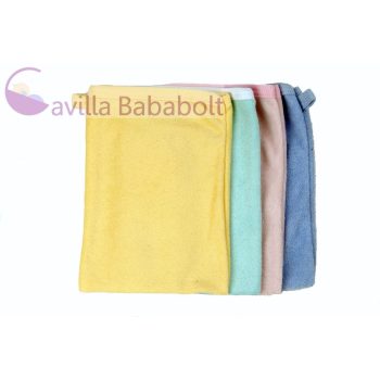 Frottír fürdető kesztyű - kék 