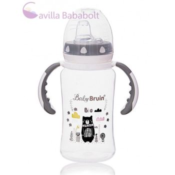   Baby Bruin széles nyakú polipropilén tanulópohár, 300ml, rózsaszín