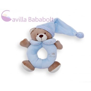 Plüss Maci csörgő 14cm, kék